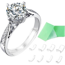 8Pcs Invisible Ring Sizer Adjuster Set for Loose Rings Universal Fit Assorted Sizes
