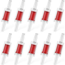 Lot de 10 protections anti-retour rouges en plastique pour pompes à air, tuyaux de 0,5 cm, pour aquarium.