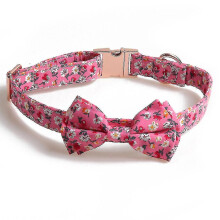 (Pink) Zachte katoenen hondenhalsband met snelsluiting, 2,5 cm breed voor grote honden, nekomtrek 36,5 tot 55 cm (conversiemodel)