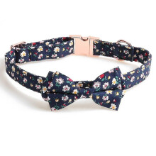 (Black) Pehmeä puuvillainen koiranpanta pikalukolla, 2,5 cm leveä suurille koirille, kaulanympärys 35–55 cm (muunnosmalli)