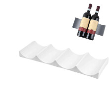 (white) Kühlschrankregal für 10 Flaschen mit wellenförmigem Rillendesign und Anti-Rutsch-Funktion für Wein und Dosen