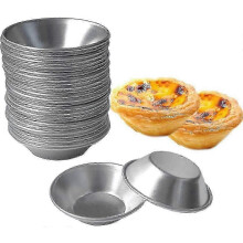24-EggTartMolds-TinyPiePans-TinPutoCup-Bakeware-MuffinCupcakeCookie-Mold-RoundReusableNons