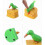 Auto Eject Cute Bird Pecking Toothpick Jar Green Yellow 1Pcs 3