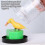 Auto Eject Cute Bird Pecking Toothpick Jar Green Yellow 1Pcs 4