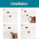 12-Pack Round Hole Sink Overflow Rings Replacement Trim Inserts for Washbasin 4