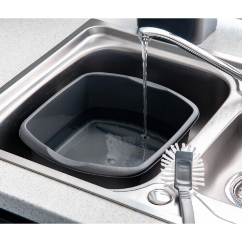 8 Litre Small Rectangular Bowl, Metallic Silver 1