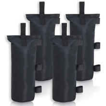 Set of 4 Gazebo Sand Weights SandBags compatible with Pop Up Portable Folding Canopy,(9"X21",Black)