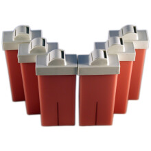 Set of 6 Rose Wax Cartridges compatible with Bikini Hair Removal - Large 100 ml Roll-on Waxing Refills