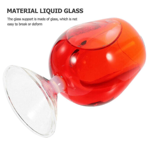 Tricky Funny Interactive Prank Wine Glass with Liquid Prop 2