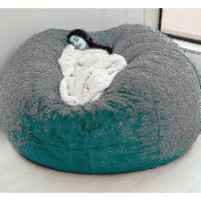 (green, 180x90cm) Poltrona a sacco 135x65 cm con rivestimento in flanella spessa e antimacchia, ideale per soggiorno e camera da letto.