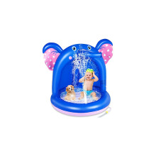 Shade Baby Pool, Inflatable Padding Pool with PVC Canopy & Extra Sofe Bubble Base, Sprinkle Splash Pool Spray Water Fun