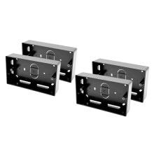 SHPELEC Black Surface Mounted Pattress Box - Single/Double, Stylish and Durable Box compatible with Mounting Electrical Devices,