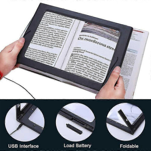 Lupa gigante manos libres con 4 luces LED para leer. 1