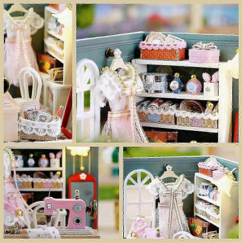 DIY Miniature Wooden House Model Kit 1 Set 2