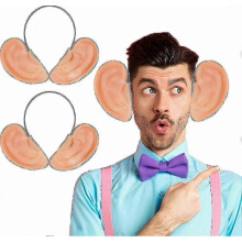Lot de 2 serre-têtes oreilles de cochon géantes, fausses oreilles surdimensionnées, accessoire de cosplay pour Halloween et fêtes costumées
