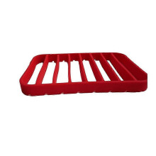 Rejilla antiadherente multiusos de silicona roja, aislante, para horno y olla a presión, 27 x 17,5 x 2,5 cm.