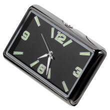Tiny Square Black Dashboard Clock Adhesive Decorative for Car