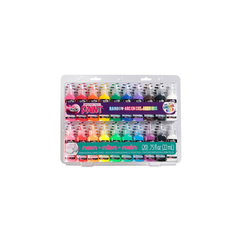 Tulip Dimensional Fabric Pack Non-Toxic and Permanent 3D Paint compatible with Fa