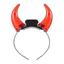 Facial Headband with Gothic Antelope Horns and LED Light Up Horn