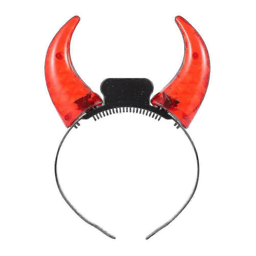 Fascia per capelli con corna di antilope gotica e corno illuminato a LED
