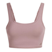 (20 UK - 22 UK, Oxid Grey) Adidas Womens/Ladies Cropped Scoop Neck Bralette