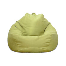 (Green, 90 * 110cm) Fodera per poltrona a sacco 80x90 cm in tessuto di cotone e lino traspirante per interni