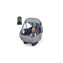 Universal Baby Car Seat Rain Cover,Infant Car Seat Weather Shield with Bag,Handle Opening,Quick-Access Zipper and Side Ventilation,Necessary