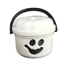 (White) Minikurpitsasanko Halloween-karkkiin tai kepposiin, 3,7 cm kestävää PLA-materiaalia, pieni koriste-esine