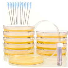 Petri Dishes Science Project Kit, 10 Cotton Swabs+10 Petri Dishes + 10 Droppers + 4 Test Tubes for Experiments,Agar-Free
