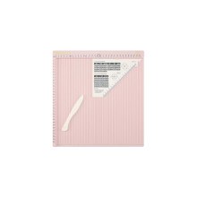 Vaessen Creative Scoring Board cm with Bone Folder and Guide compatible with Card Making and Paper Crafts, Pink, 30.5 x 30.5 cm