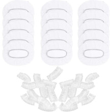 100 bonnets d'oreille transparents, imperméables et jetables, élastiques, pour douche et soins capillaires en salon.