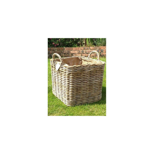 Very Strong Excellent Quality Lined Square Log Basket / Storage Basket
