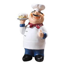 White Resin Chef Kitchen Table Centrepiece Home Cake Shop Decoration (1Pcs)