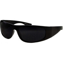 Lunettes de soleil JA Super Dark Lens noires enveloppantes, monture style motard