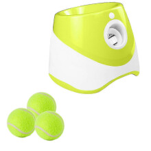 (Fluorescent, 3 Balls) Automatische balwerper voor honden - Drie snelheden, duurzaam ABS materiaal voor interactief spel en beweging
