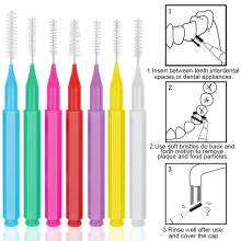 70 Pieces Interdental Brush, Toothpicks Tooth Flossing Head Oral Dental Hygiene Brush,Teeth Cleaner Dental Floss Stick Tooth Cleaning Tool
