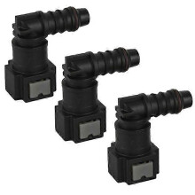 Quick Connect Disconnect Fuel Oil Line Connector 3pcs ID8/7.89/9.89/11.8 Rubber Nylon