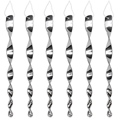 8-Pack Multicolor Reflective Swivel Rods - Hanging Garden House Bird Deterrent