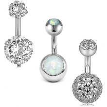 Surgical Stainless Steel Short Bar Belly Ring 6mm 1/4 Inch Piercing