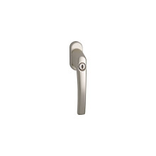 Window Handle rotoline, Locking Cylinder, Square Spindle 7 x 35 mm, Champagne anodised, 1 Piece, 228131