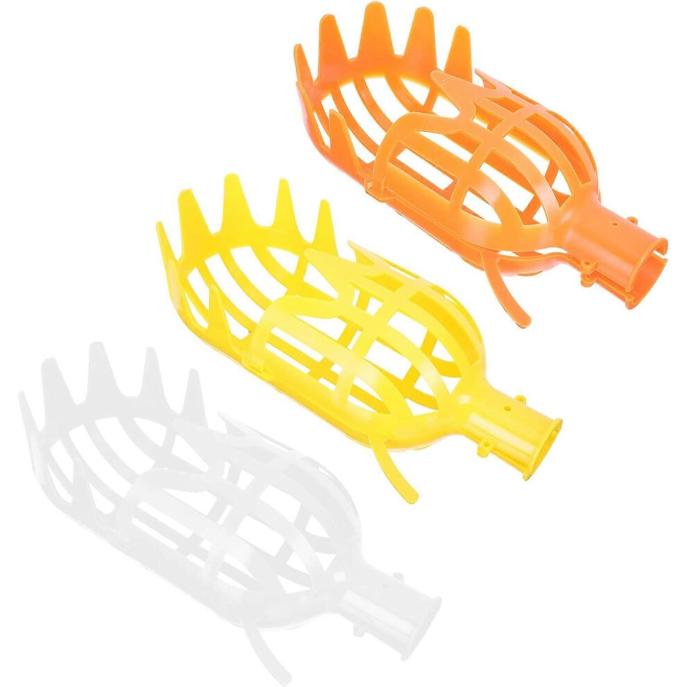 Tree Fruit Harvester Picker Basket for Orange Lemon Pear Peach (Yellow Orange White)