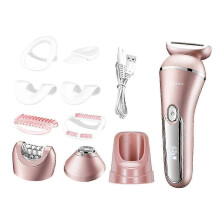 Depiladora corporal, de piernas y bikini 3 en 1 recargable por USB para mujer, resistente al agua.