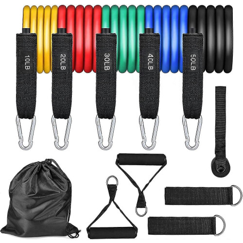Complete Workout Weights Bands with Door Anchor and Leg Weights