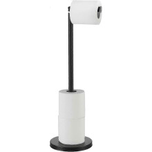 (Matte Black) Suporte de Papel Higiênico Autoportante, Aço Inoxidável 57cm com Base Pesada para Banheiro