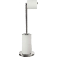 (silver) Suporte de Papel Higiênico Autoportante, Aço Inoxidável 57cm com Base Pesada para Banheiro