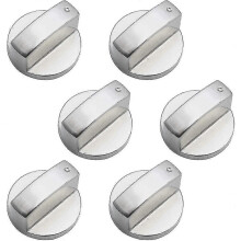 6 Pack Universal Metal Stove Knobs 6mm Knobs for Gas Cooker Oven Hob
