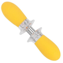 Set di 2 grandi supporti per pannocchie in acciaio inossidabile, forchette, stuzzicadenti e spiedini.