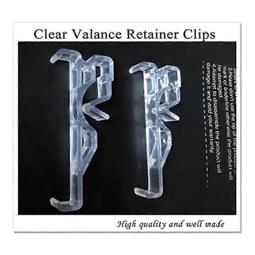 Clear Plastic Hidden Window Valance Clips 12 PCS for Horizontal Blinds 1