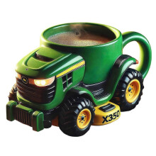 (Type B) Keramik-Kaffeebecher mit Landwirtschaftsmaschinenmuster, mehrfarbiges Bauernhof-Design, hitzebeständig für den täglichen Gebrauch