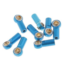 Extremos de rótula de aluminio M3, juego de 8 piezas para coche RC 1/10, color azul.